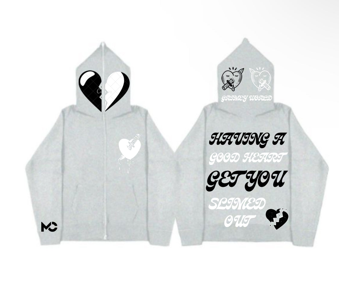 “Grimey World” Fullzip Up Hoodie